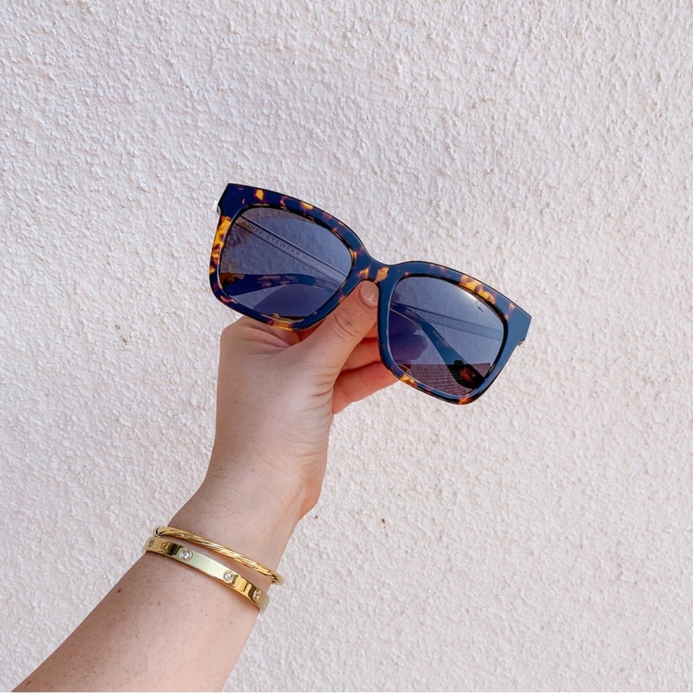 Diff Eyewear Bella Tortoise Polarized Designer Sq… - image 7